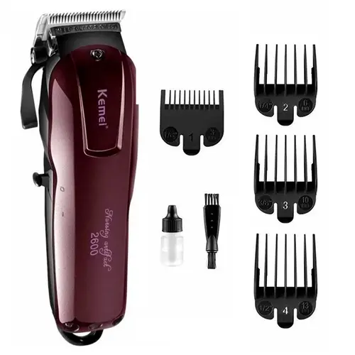Kemei KM-2600 - Cortadora de Pelo Profesional Bordó imagen 2