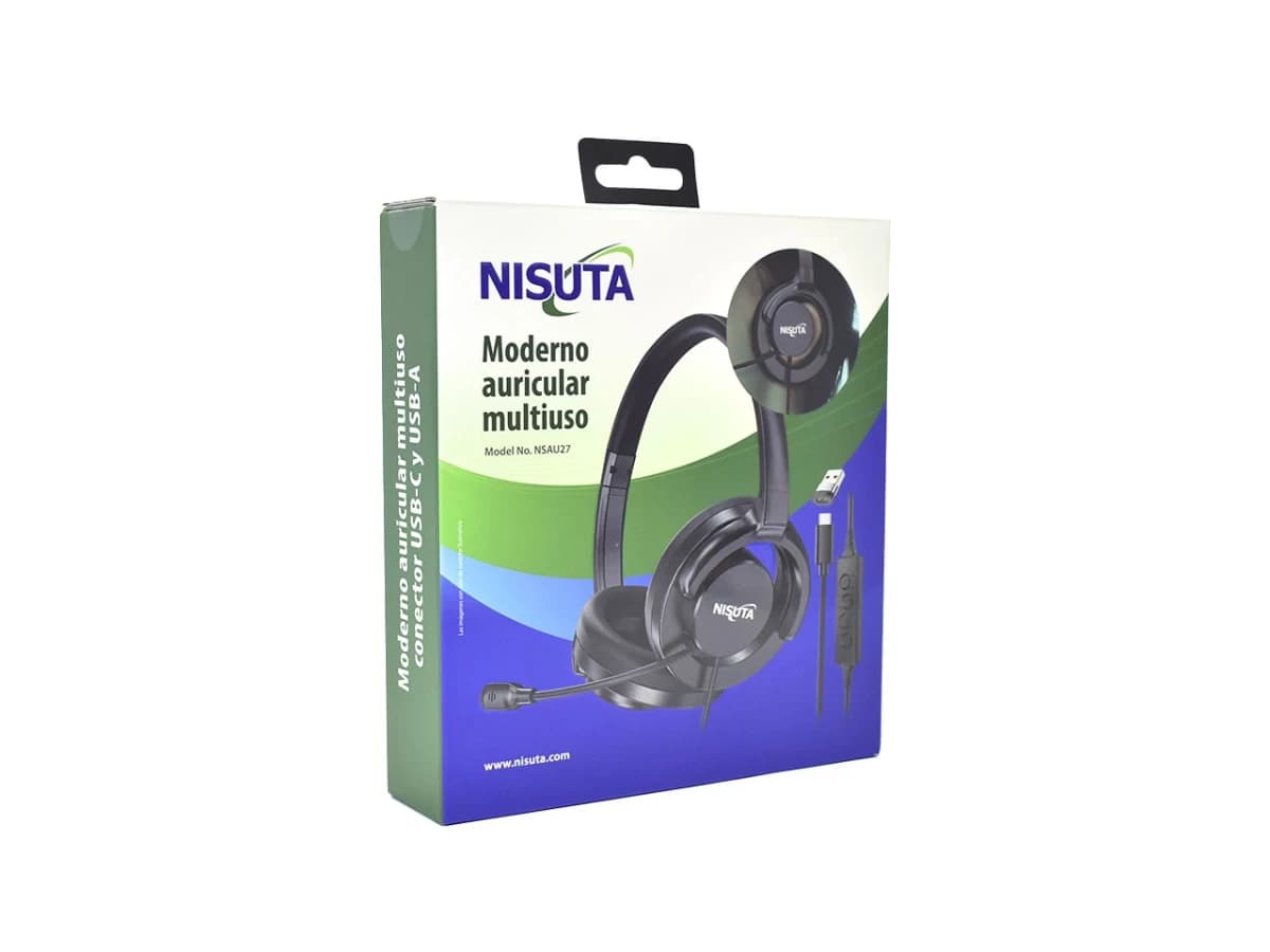 Auricular Nisuta NS-AU27 Multiuso USB-C/USB-A con Micrófono ENC imagen 4