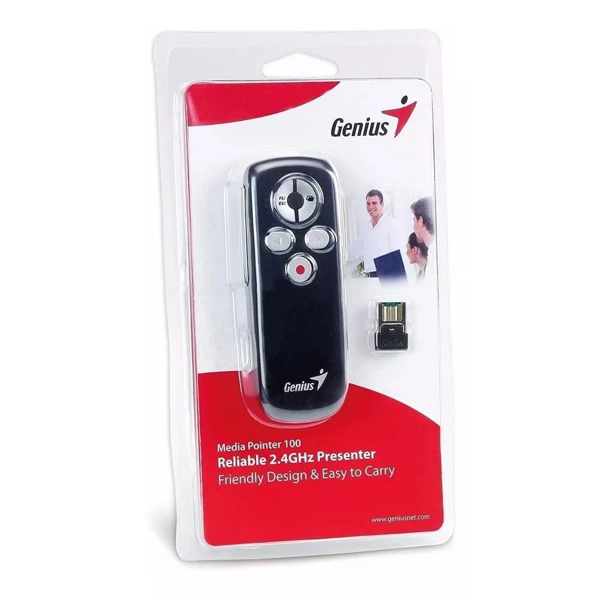 Genius Media Pointer 100 – Puntero Láser Inalámbrico 2.4GHz imagen 3
