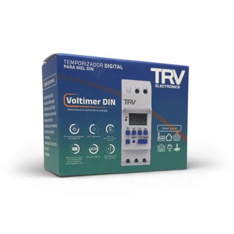 TEMPORIZADOR DIGITAL PROGRAMABLE TRV DIN 220V10A imagen 2