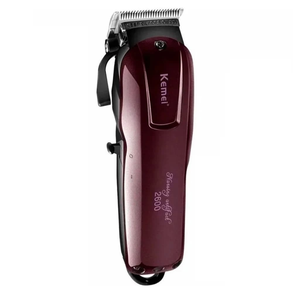 Kemei KM-2600 - Cortadora de Pelo Profesional Bordó