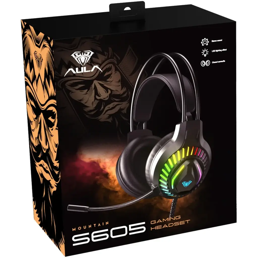 Auricular Gamer Aula S605 RGB USB y Jack 3.5mm imagen 3