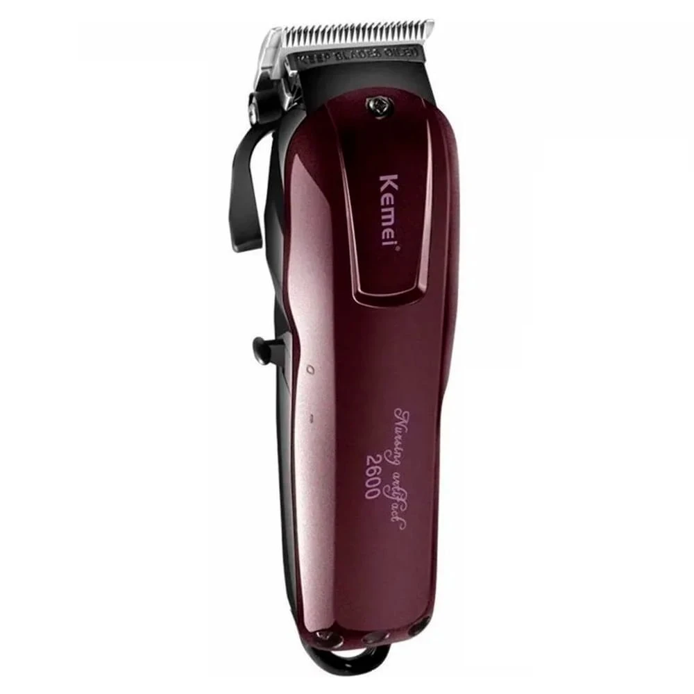 Kemei KM-2600 - Cortadora de Pelo Profesional Bordó